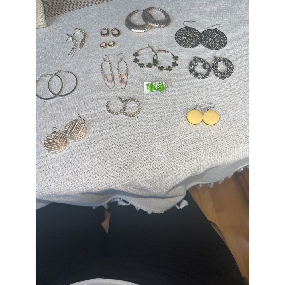 Huge Fashion Costume Earring Lot 12 Pairs –Boho, Retro, Hoop, & Statement Styles